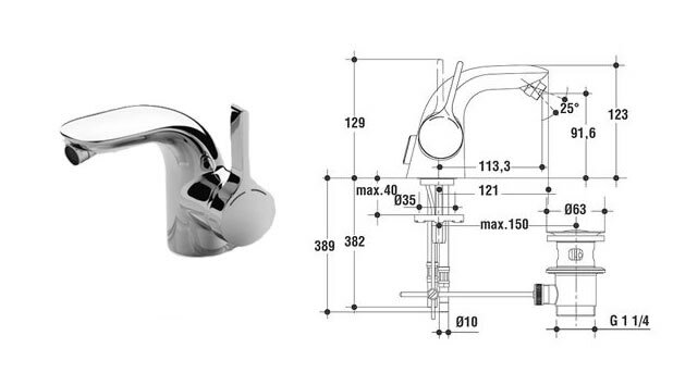 Меланж смеситель однорукоятковый, для биде, хром Ideal Standard A4268AA Меланж смеситель однорукоятковый, для биде, хром Ideal Standard A4268AA