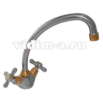 Ретро Смеситель для кухни, хром с золотом Vidima B1832LS / B9710LS /BA132LS Ретро Смеситель для кухни, хром с золотом Vidima B1832LS / B9710LS /BA132LS
