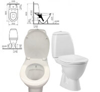 Унитаз-компакт Vitra Grand с бидеткой, сидение дюропласт арт.9763B003-1206: