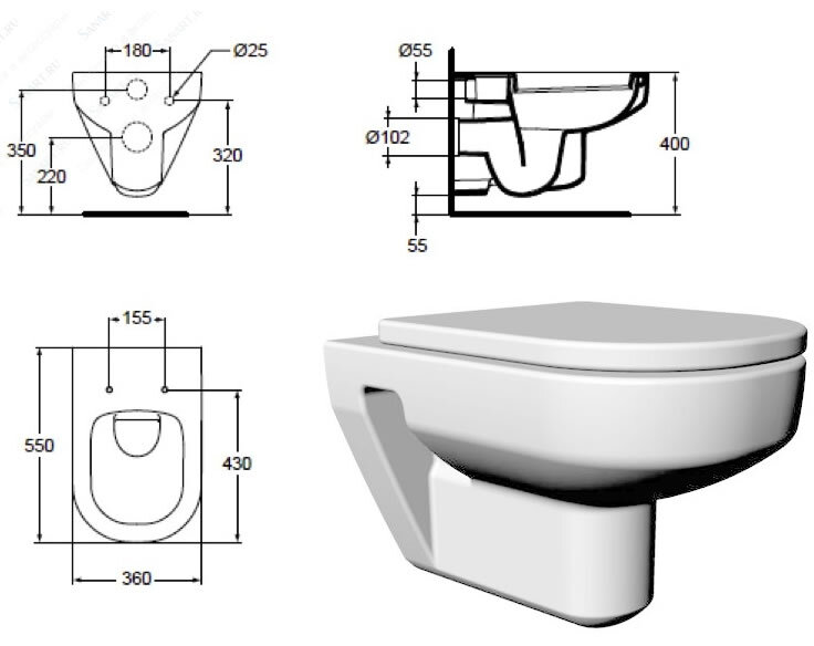 Плая  Подвесной унитаз Ideal Standard Playa J492701