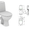 "Сириус Элеганс"(BOX) унитаз-компакт, косой выпуск, Сидение дюропласт, белый Vidima W917561 "Сириус Элеганс"(BOX) унитаз-компакт, косой выпуск, Сидение дюропласт, белый Vidima W917561
