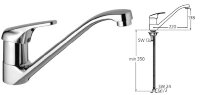 Слимлайн смеситель кухонный, гибкая подводка, хром Ideal Standard B1844AA