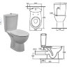 Комплект: "Океан" унитаз-компакт c функцией биде Ideal Standard W906601 и встраиваемый термостатический смеситель с внешней и внутренней частью Melange A4721AA " и EasyBox A1000NU