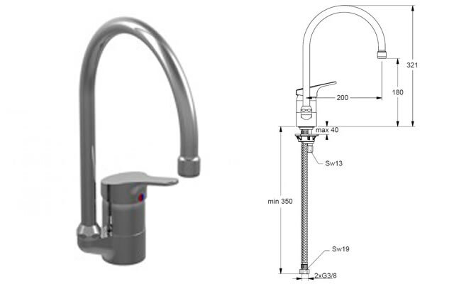 Сева Фреш смеситель для кухни,R-излив, хром Vidima B9955AА /BA033AA НЕТ В НАЛИЧИИ, СНЯТО С ПРОИЗВОДСТВА Сева Фреш смеситель для кухни,R-излив, хром Vidima B9955AА /BA033AA НЕТ В НАЛИЧИИ, СНЯТО С ПРОИЗВОДСТВА